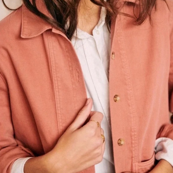 Sézane Will Jacket Blush Denim Size Small - Picture 2 of 5